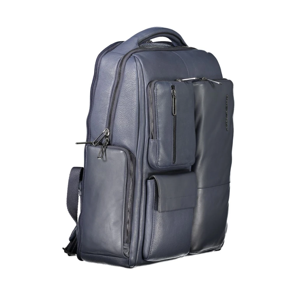 Piquadro Blauwe Leren Rugzak | Stijlvol Model Blue Unisex