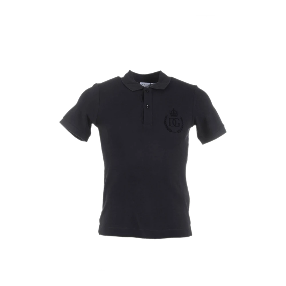 Dolce & Gabbana Heren Polo Shirt Klassieke Stijl Black Heren