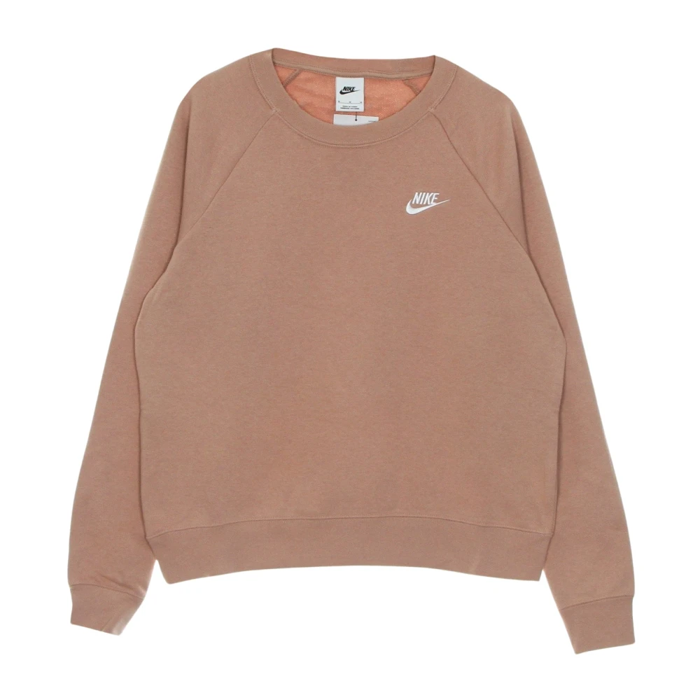 Nike Essential Fleece Crewneck Sweatshirt Beige Dames