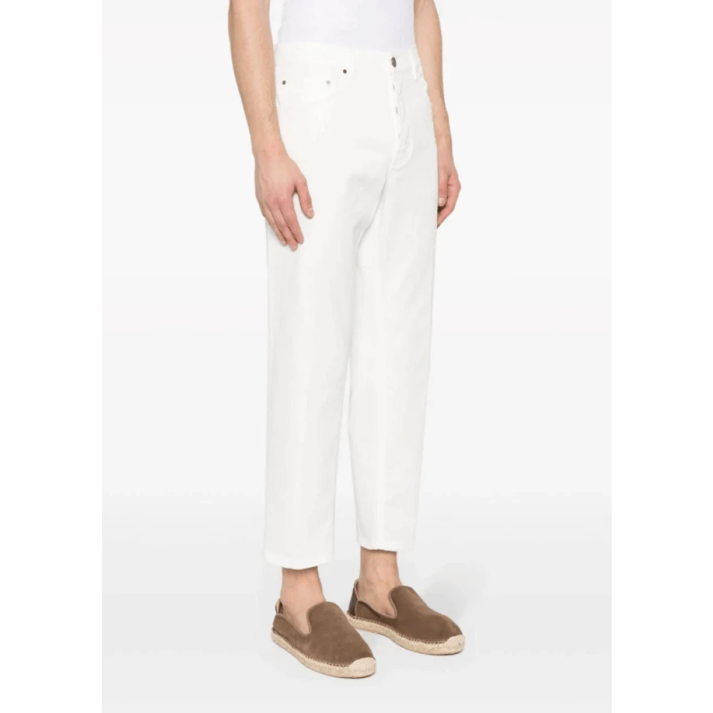 Lardini Witte Tapered-Leg Jeans White Heren