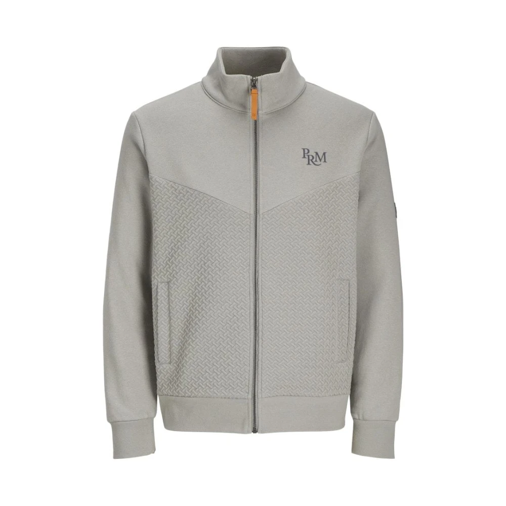 jack & jones Ghost Gray Sweat Zip High Neck Gray Heren