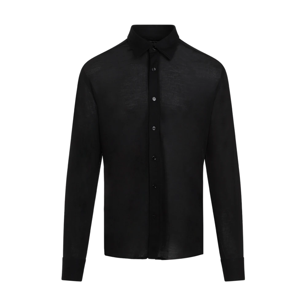 Tom Ford Zijden Shirt Lb999 Black Heren