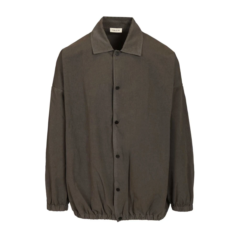 Fear Of God Gray Garment Dyed Cotton Windbreaker - Male - Light Jackets - M - Jackets