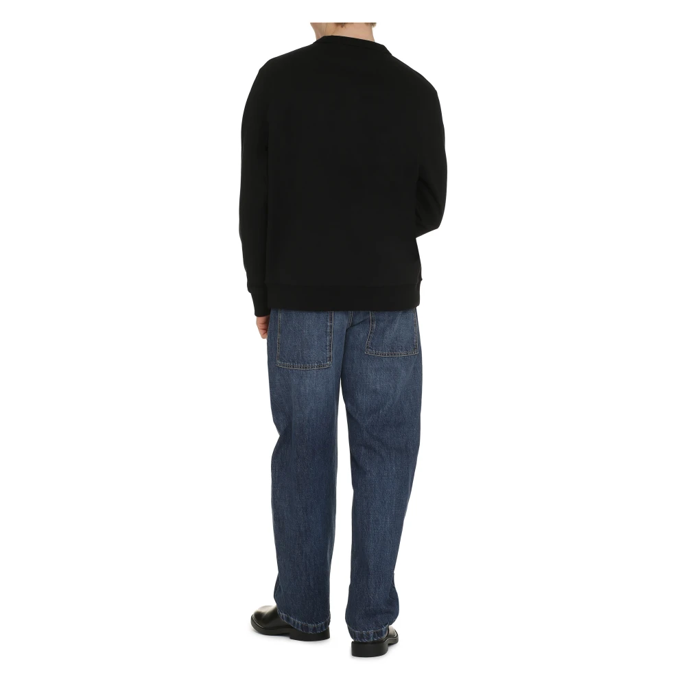 Burberry Katoenen Crew-Neck Sweatshirt Black Heren