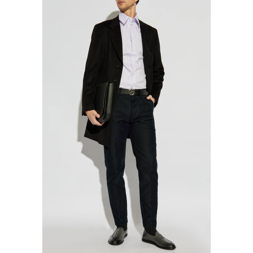 Emporio Armani Klassiek overhemd Purple Heren