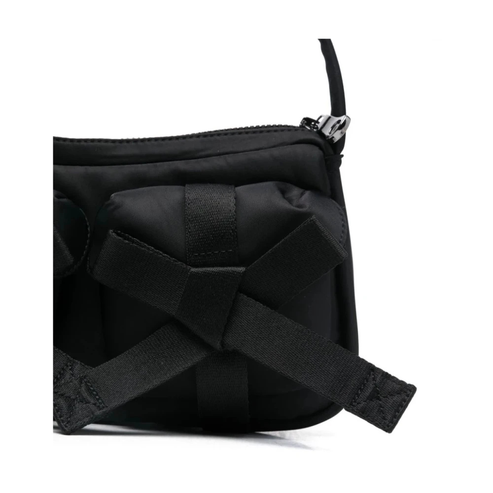 Simone Rocha Zwarte Parel Utility Bow Pochette Tas Black Dames