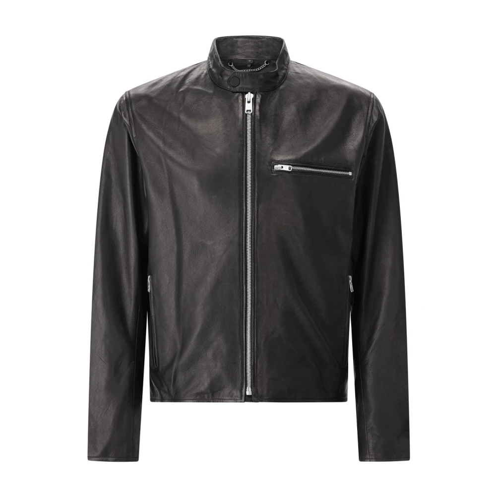 Belstaff Men's Black Leather Biker Jacket