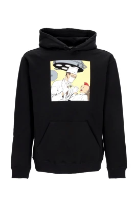 Svart Doktor Hoodie Långärmad Sweatshirt