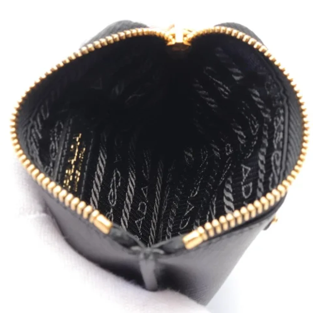 Prada Vintage Pre-owned Leather wallets Black Dames