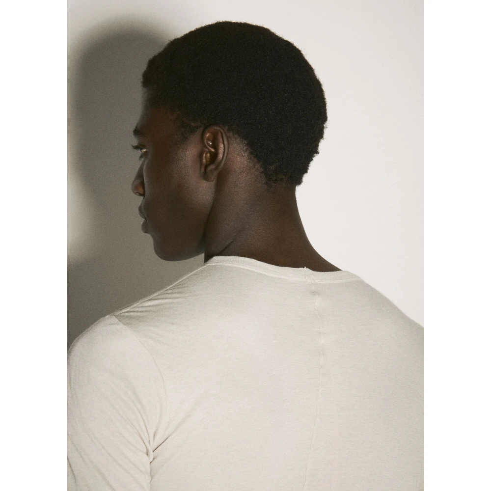 Rick Owens Gelaagd Langmouw Crewneck T-Shirt White Heren