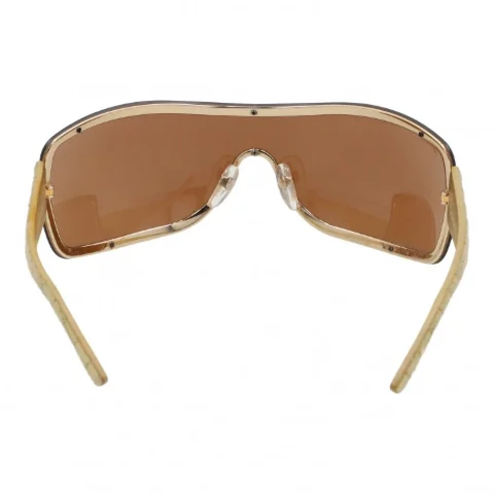 Chanel Vintage Pre-owned Fabric sunglasses Yellow Dames