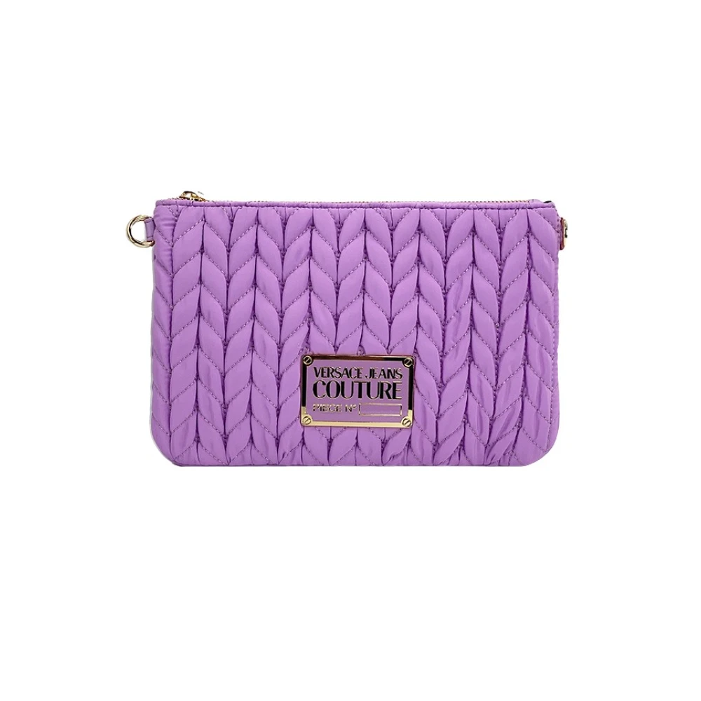 Versace Jeans Couture Women's Purple Quilted Nylon Bag