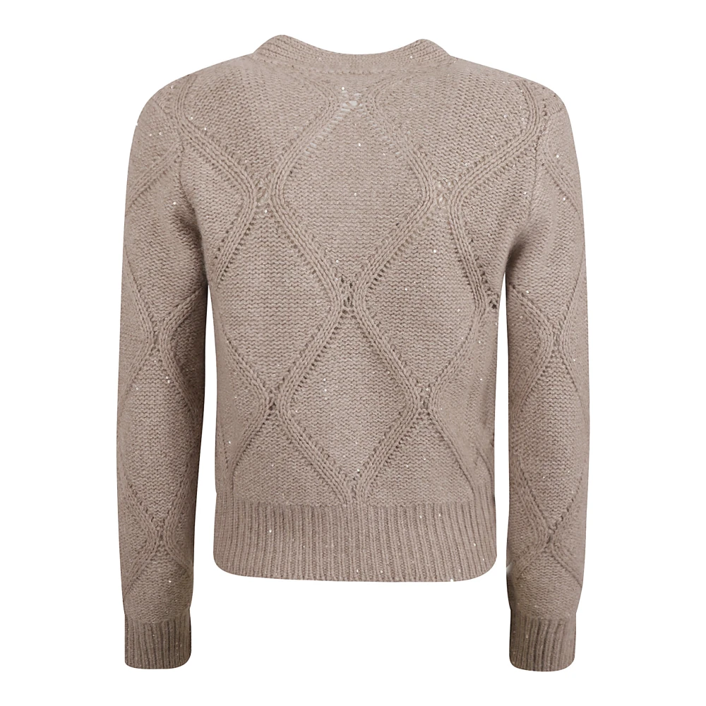 Fabiana Filippi Beige Truien voor Vrouwen Beige Dames