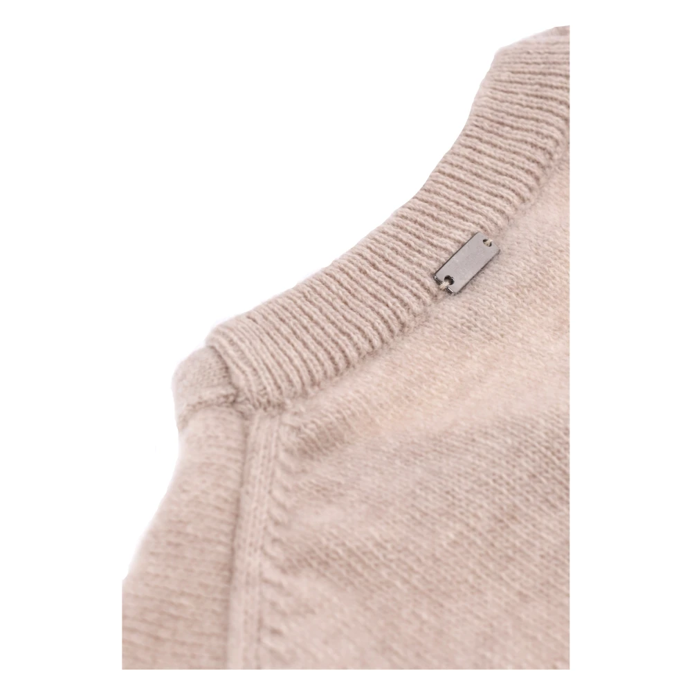 Herno Wol Trui met Ronde Hals Beige Heren