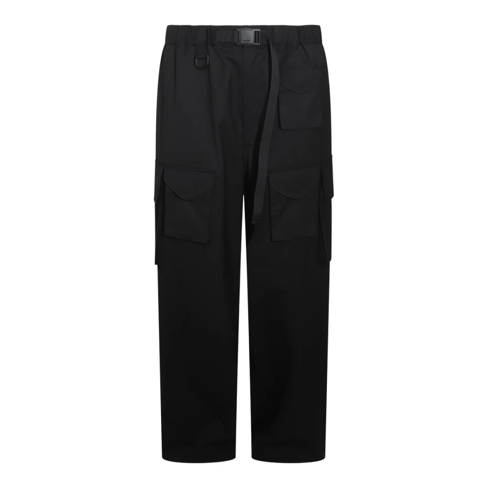 Y-3 Zwarte Broek Met Gesp Sluiting Black Heren