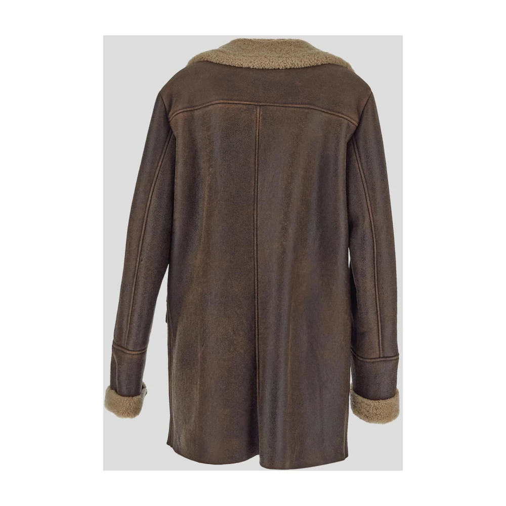 Salvatore Santoro Leren jas Brown Heren