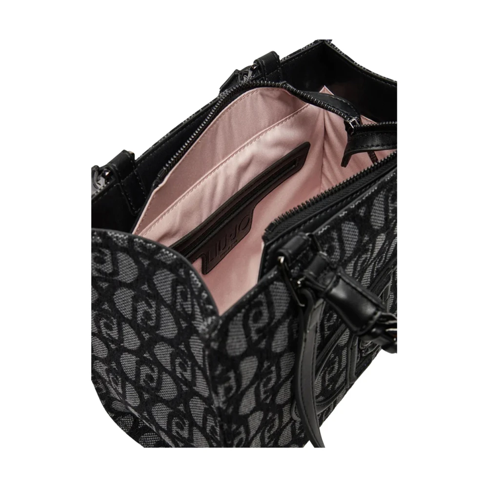 Liu Jo Zwarte handtas met gouden details Black Dames