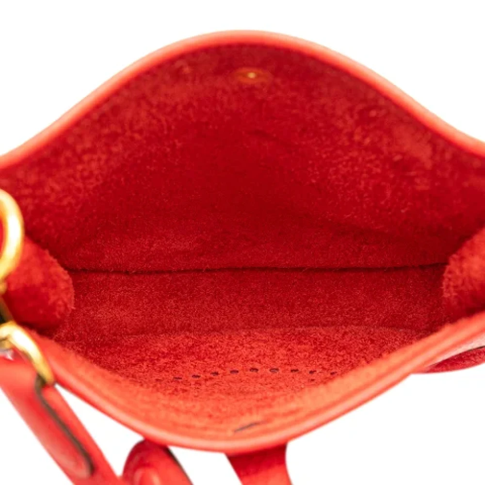 Hermès Vintage Pre-owned Leather crossbody-bags Red Dames