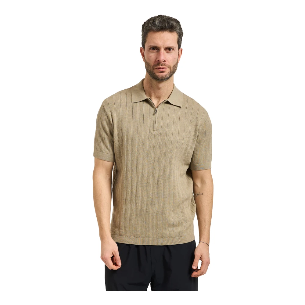 Armani Exchange Mannelijk Beige Tops Heren, M, Katoen, Ax Knit Polo