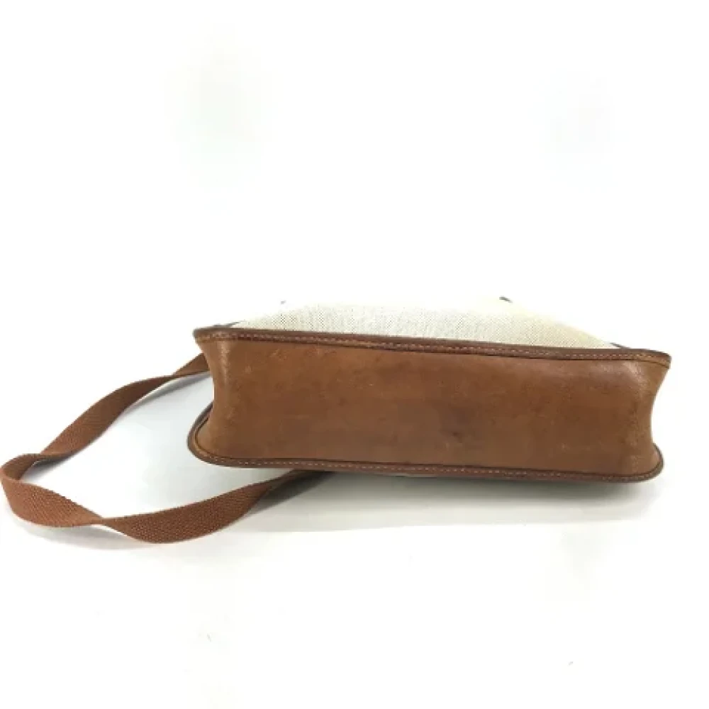 Hermès Vintage Pre-owned Fabric shoulder-bags Beige Dames