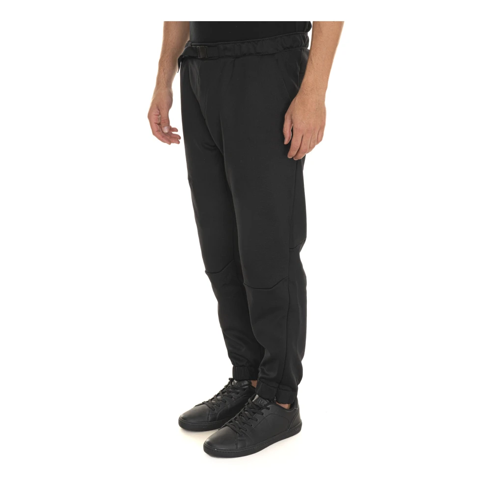 Boss Fleecebroek met elastische taille en zakken Black Heren
