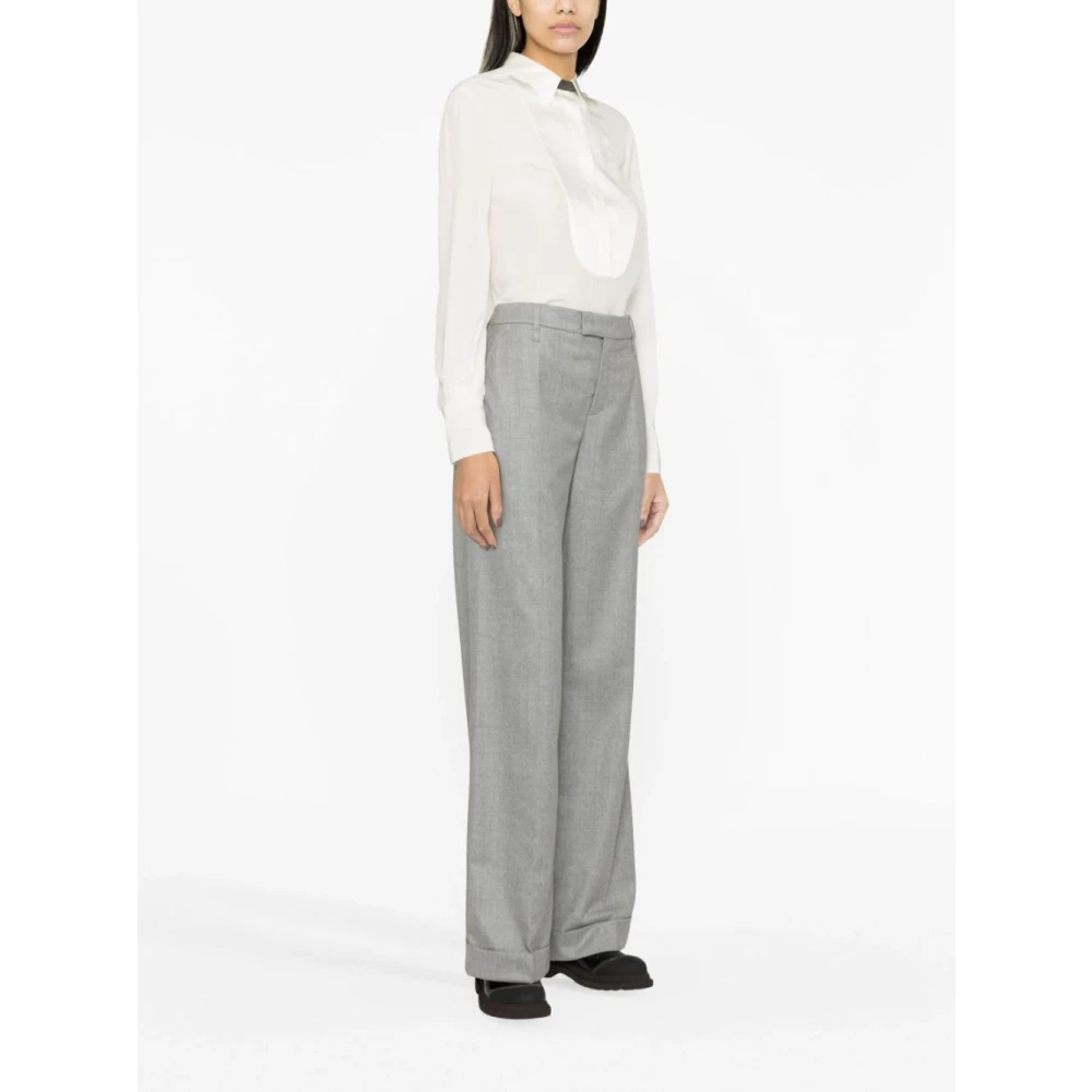BRUNELLO CUCINELLI Luxe Wijde Broek Gray Dames