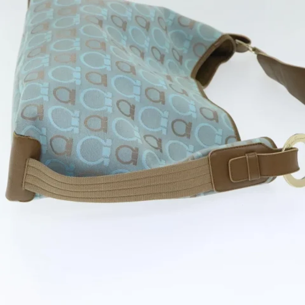 Salvatore Ferragamo Pre-owned Canvas shoulder-bags Blue Dames