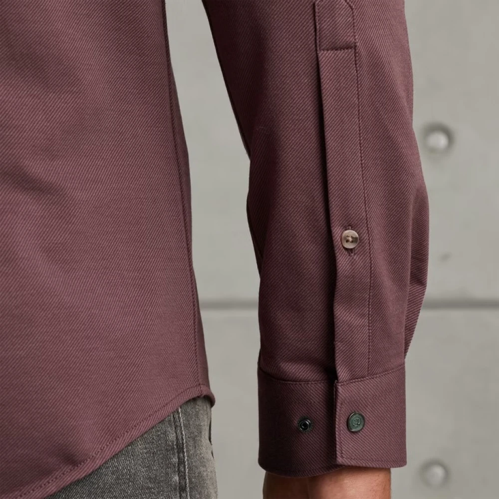 Cast Iron Twill Jersey 2 Tone Overhemd Brown Heren