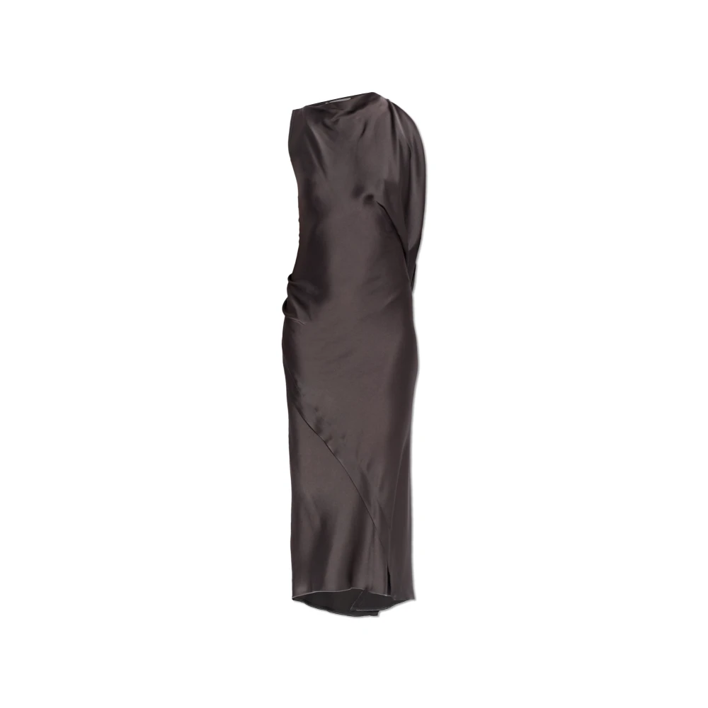 Victoria Beckham , Midi Dresses, Female, Gray, Xs, Asymmetric Dress With A Slit