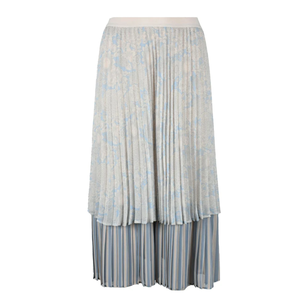 Semicouture Elegante Geplooide Rok van Polyester Multicolor Dames