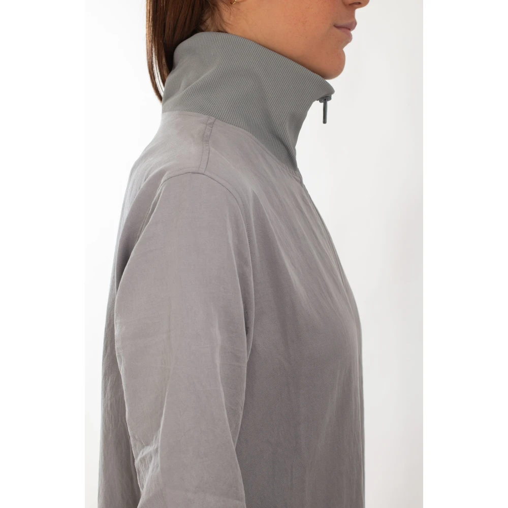 Y-3 Grijze Twill Zip Jumpsuit Gray Dames