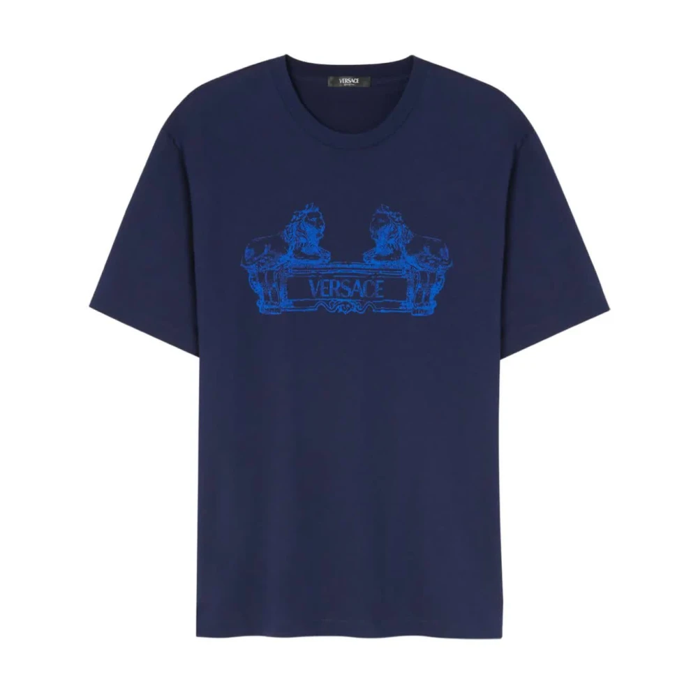 Versace Navy Blauw Klassiek T-shirt Blue Heren