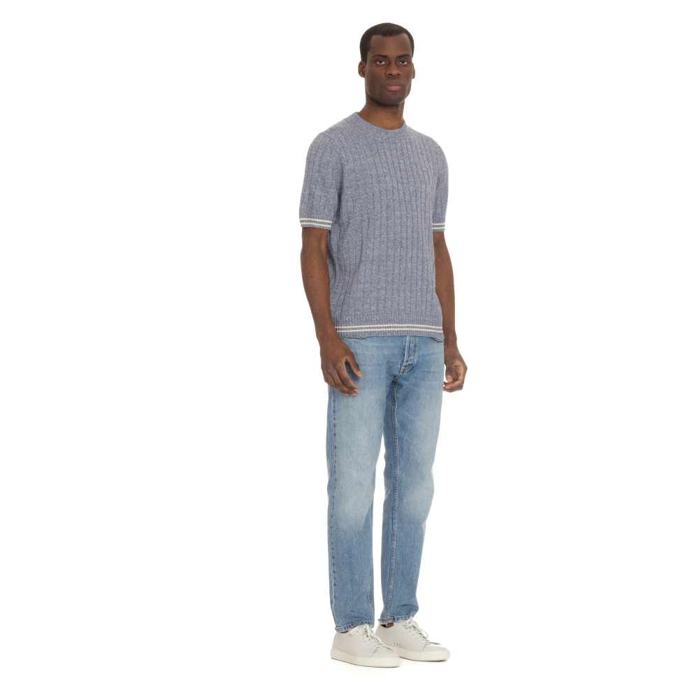 Gran Sasso Round-neck Knitwear Blue Heren