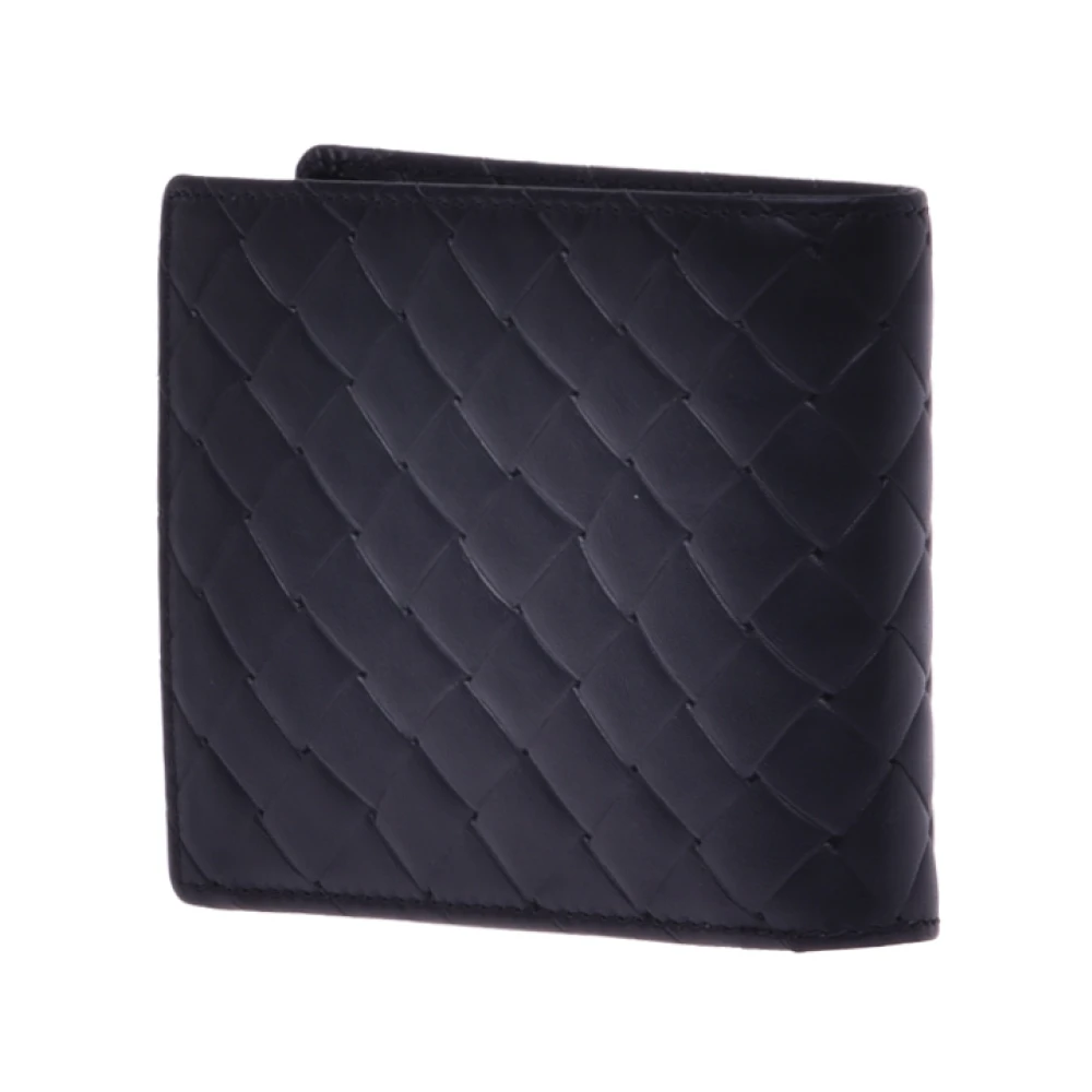 Baldinini Wallet in black woven print leather Black Heren