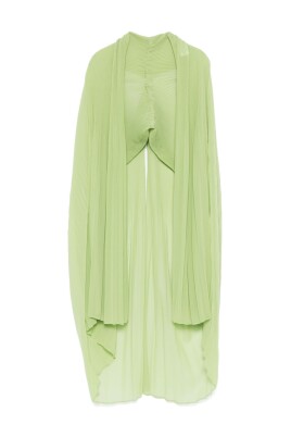 green-plisse-layered-scarf