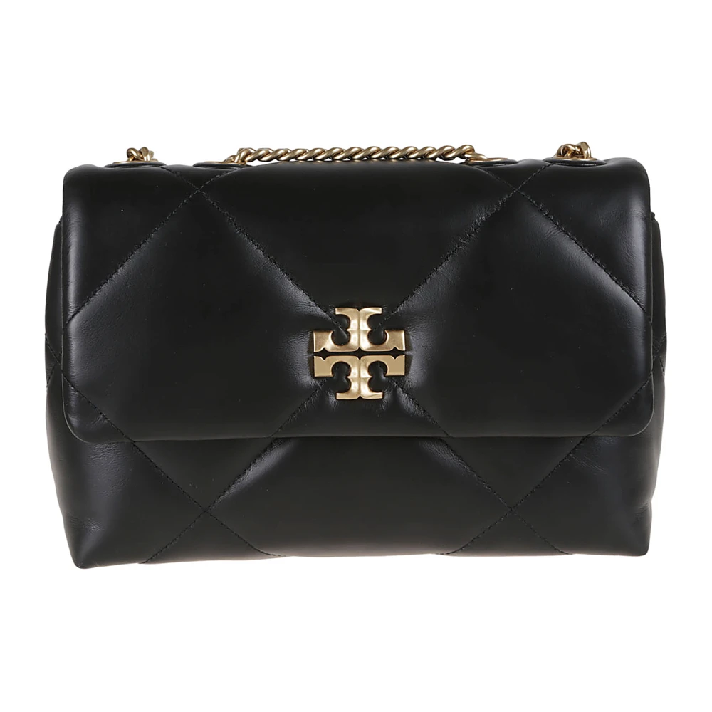 TORY BURCH Zwarte Crossbody Tas met Diamantquilted Ontwerp Black Dames