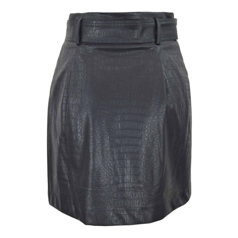 Nenette Korte Rok Eco-Croc Taille Regular Fit Blue Dames
