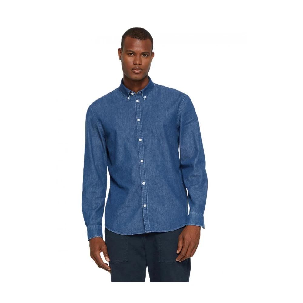 Dondup Katoenen Overhemden Blue Heren