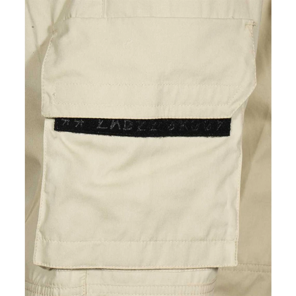 44 Label Group Korte wijde broek met hoge taille Beige Heren