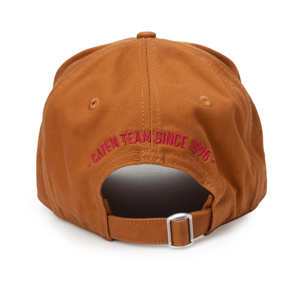 Dsquared2 Katoenen Baseballpet met Logo Patch Orange Heren