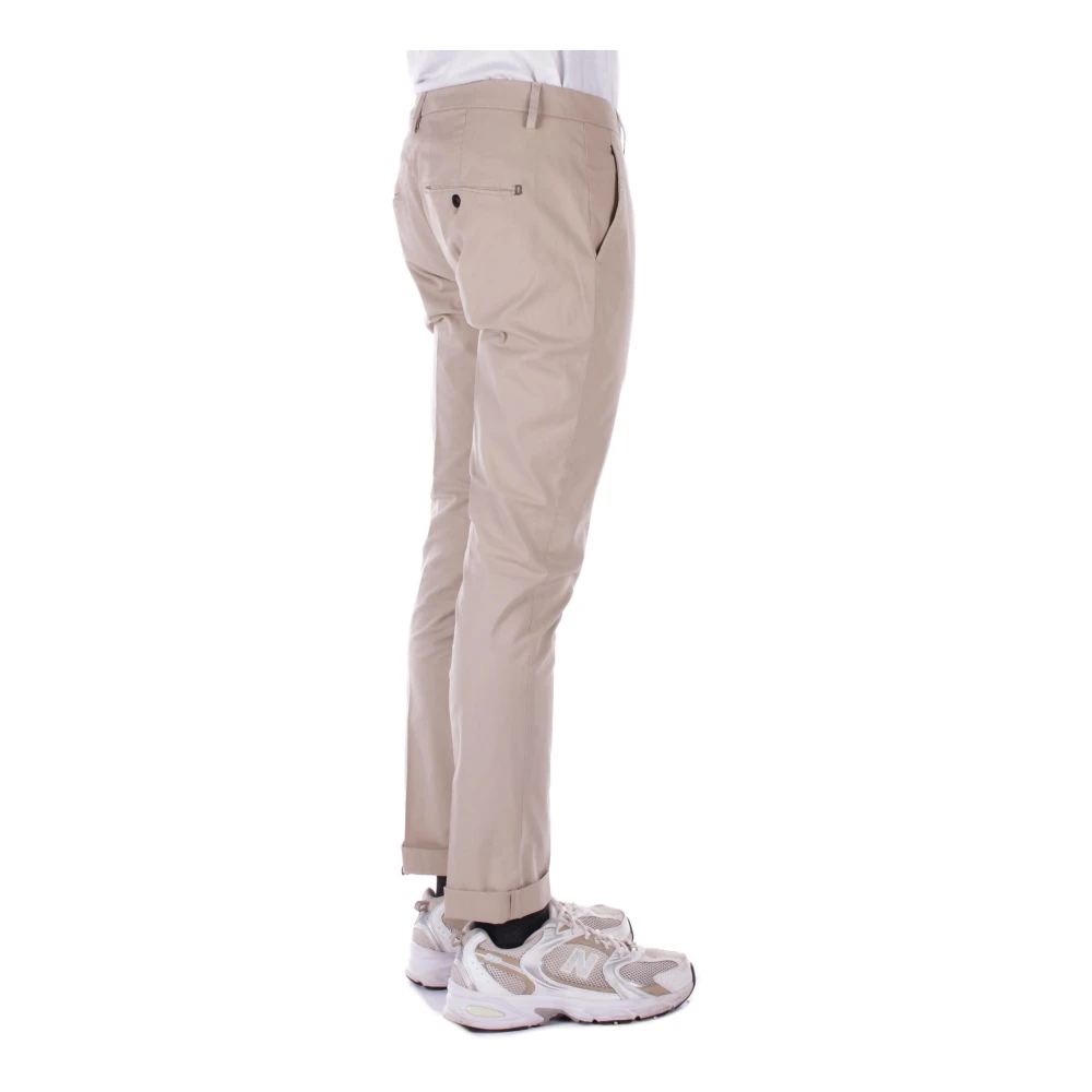 Dondup Beige Slim Fit Broek met Logo Beige Heren