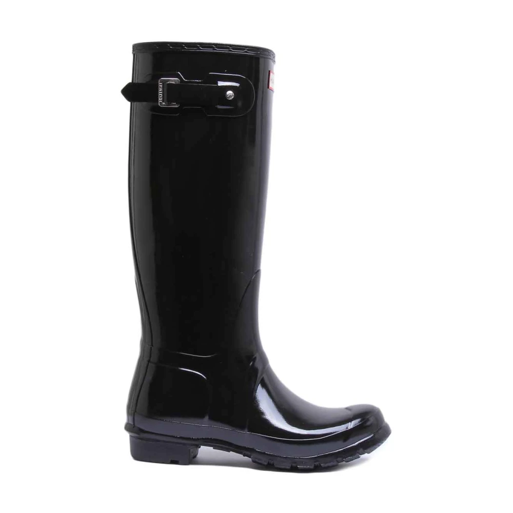 Hunter Women's Black Original Tall Gloss Rain Boots - Wellies - 3 Uk - Shoes