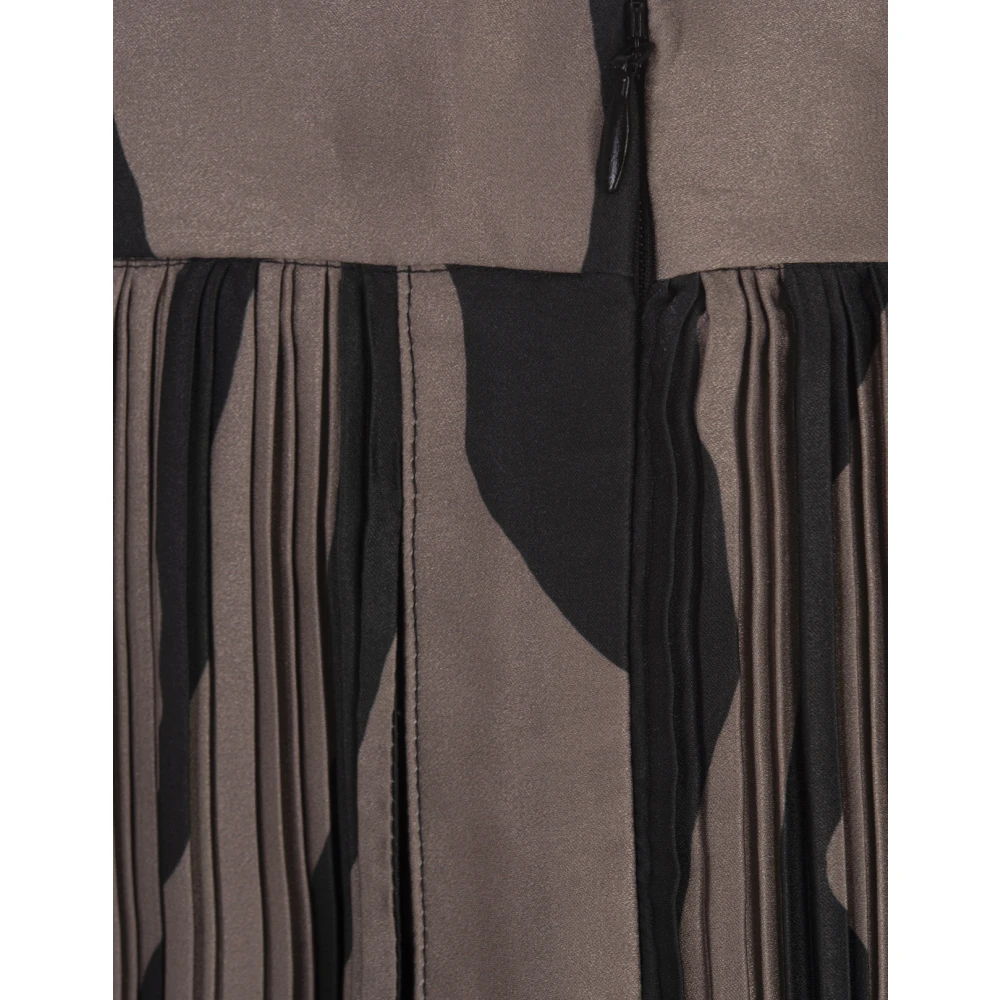 Lanvin Gedrukte Geplooide Straight-Leg Broek Black Dames