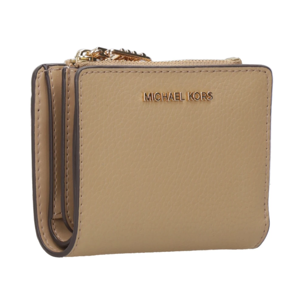 Michael Kors Portemonnee van Gelaagd Leder met Druksluiting Brown Dames