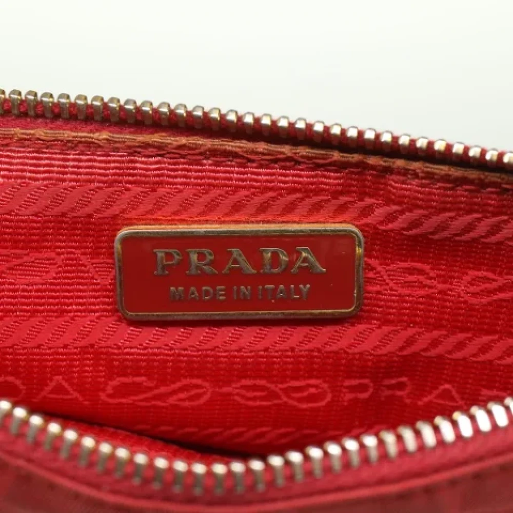 Prada Vintage Pre-owned Nylon pouches Red Dames
