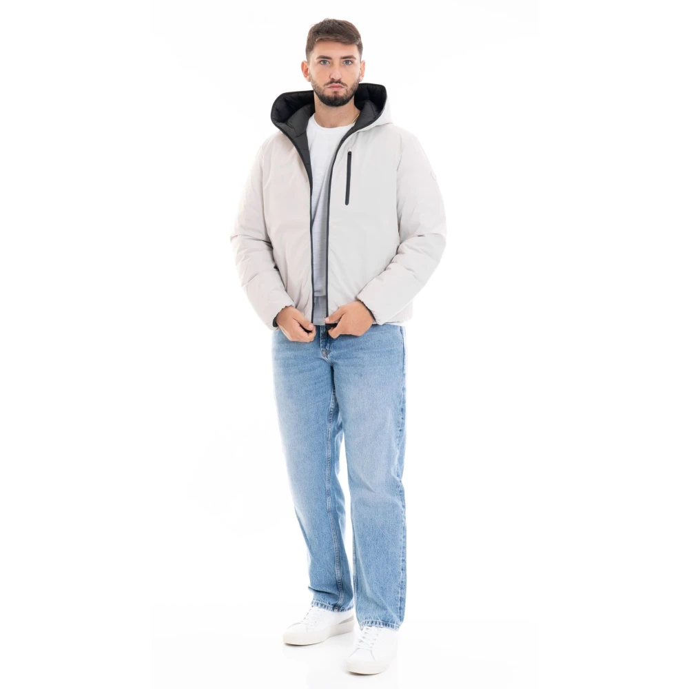 Save The Duck Dubbelzijdige Hoodie voor Mannen Beige Heren