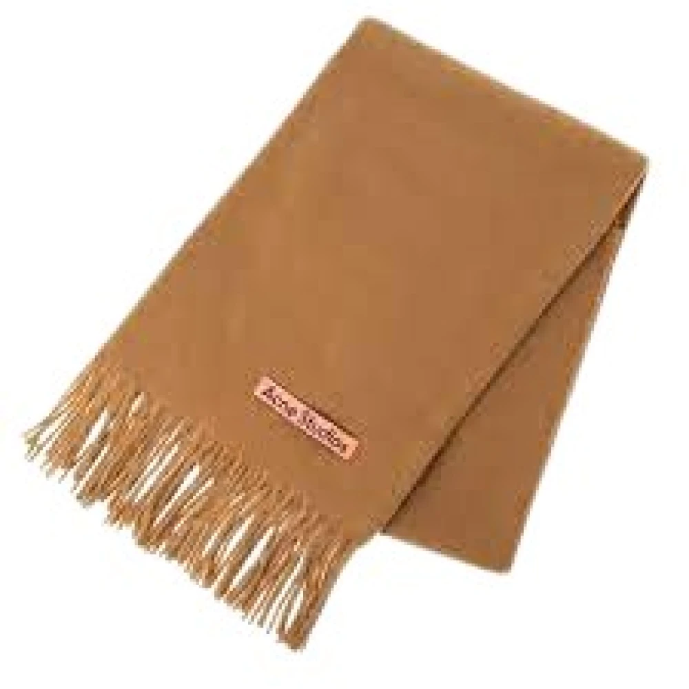 Acne Studios Zachte Wol Winter Sjaal Brown Heren