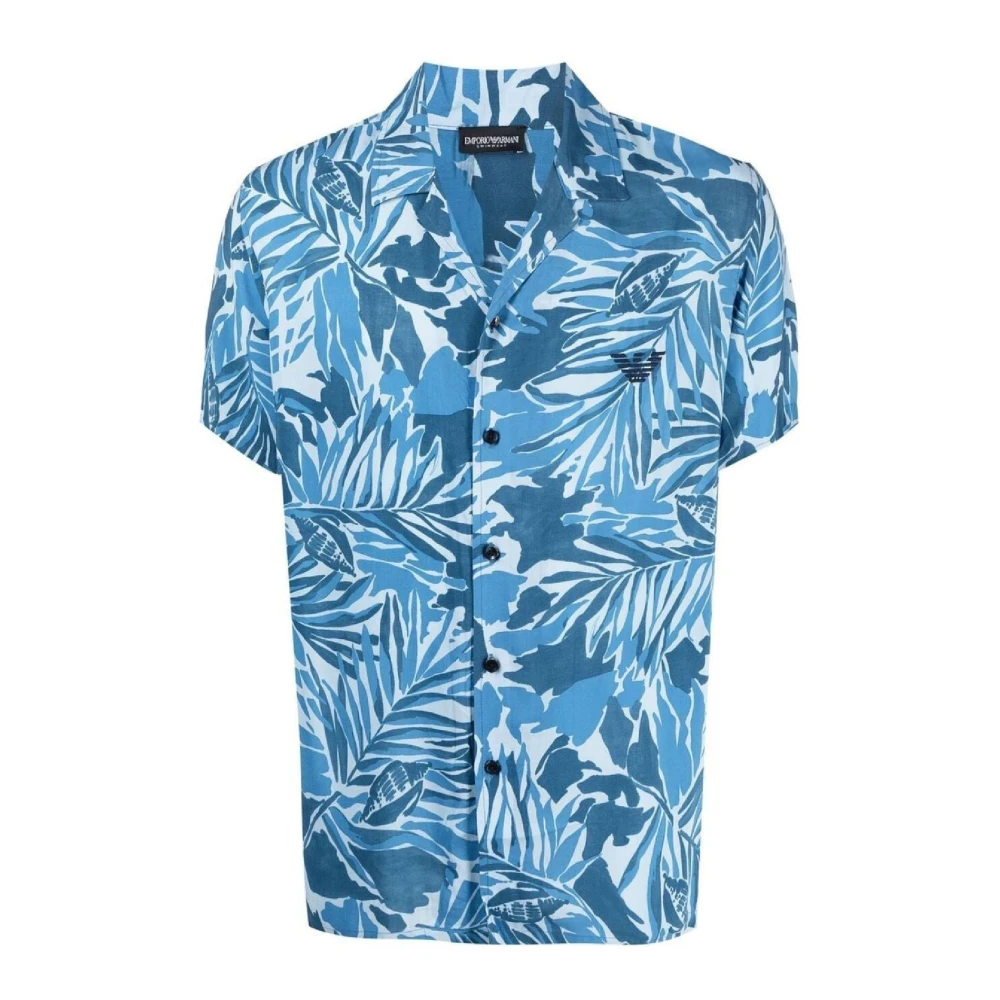 Emporio Armani Blå Casual Skjortor Av