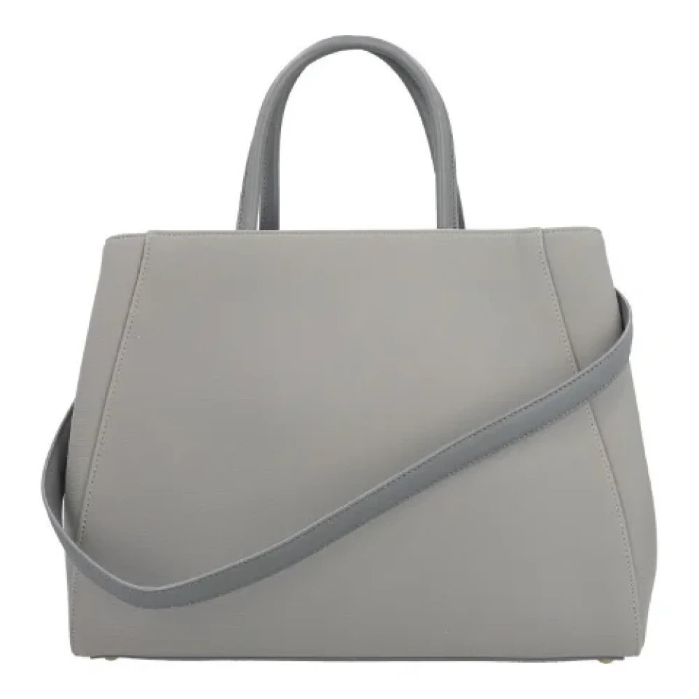 Fendi Vintage Pre-owned Canvas handbags Gray Dames