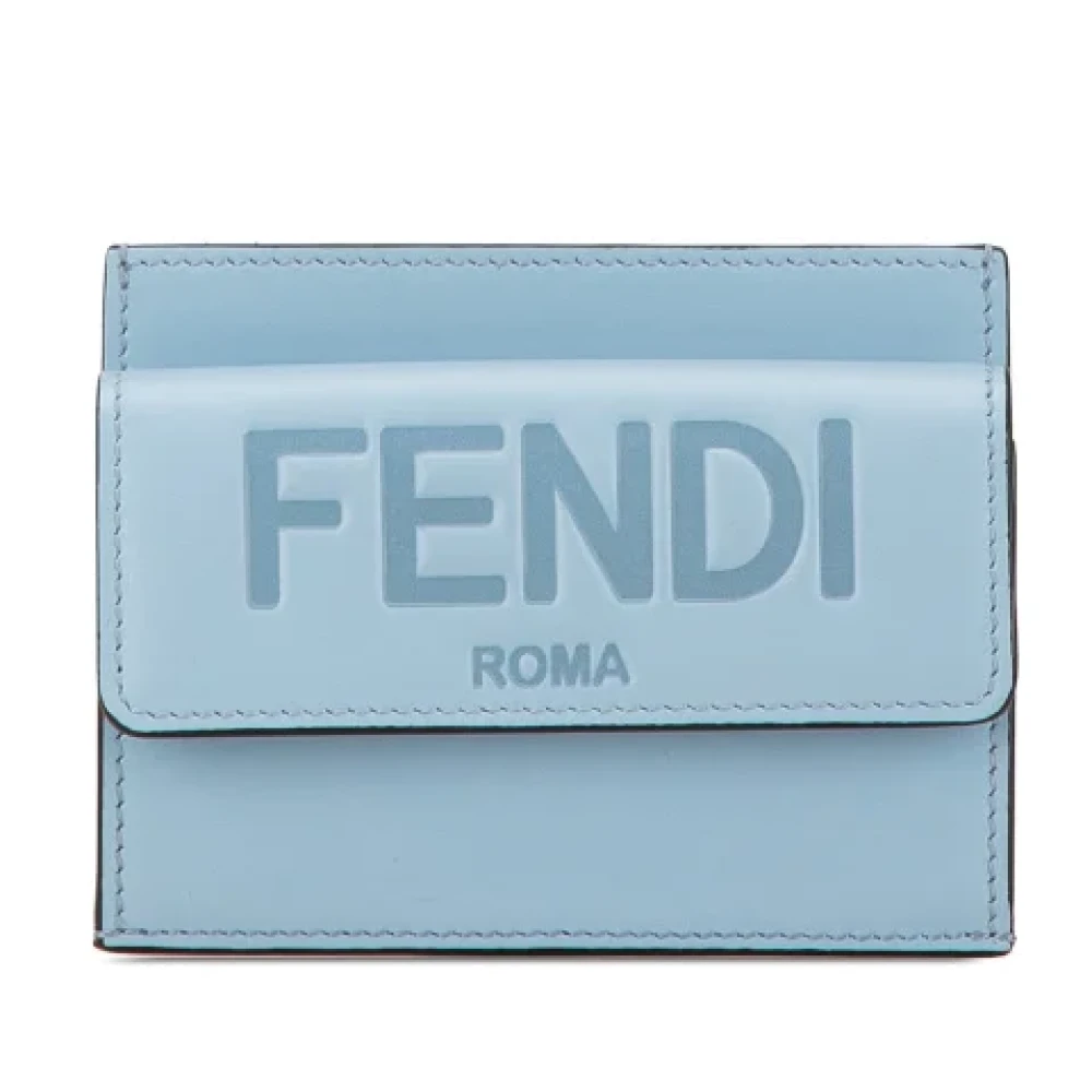 Fendi Vintage Pre-owned Leather wallets Blue Dames